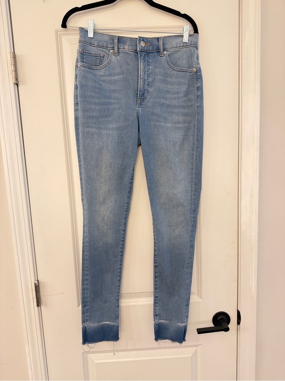Express Light Blue Skinny High-Rise Jeans